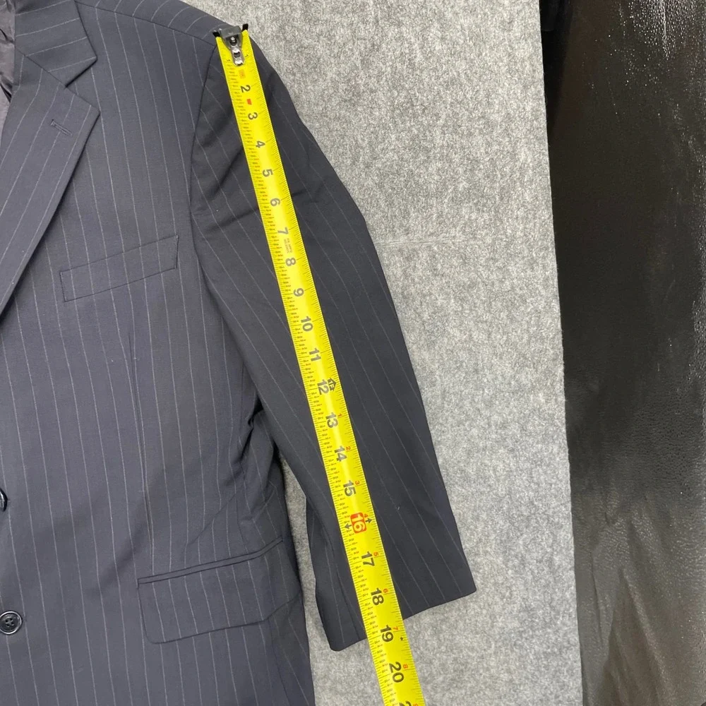 Brooks Brothers Blazer 346 Mens 42S Navy Pinstripe Wool Stretch Sport